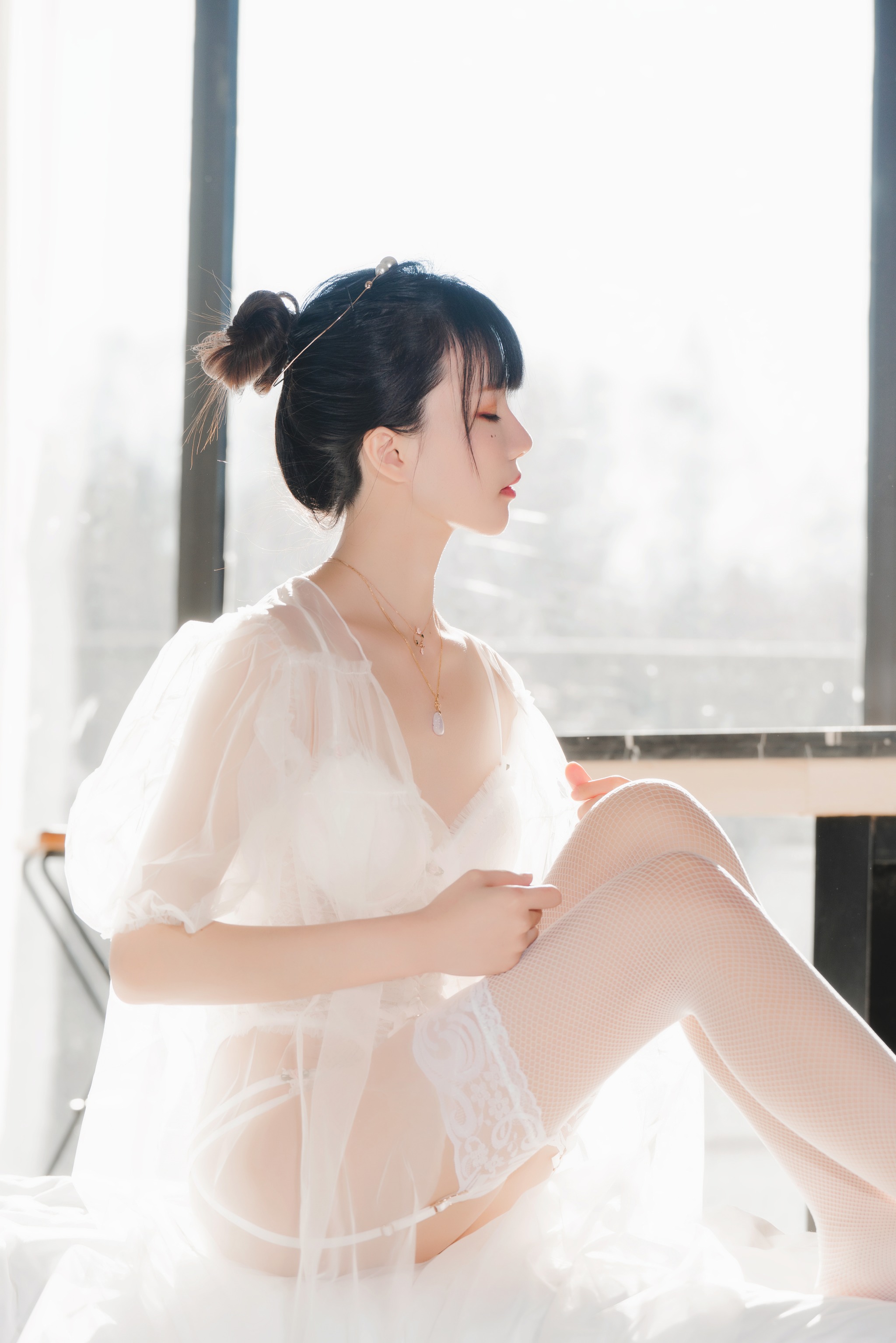 桜桃喵 - NO.096 白纱糖01 [40P]-XikXak